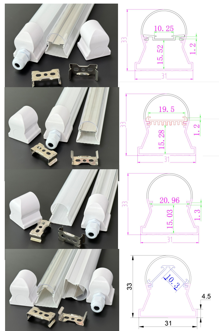 照明体験に革命をもたらす！ JEは、新しいT8統合ランプハウジングを発売し、設置革命とエネルギー効率の新しい時代を開きます