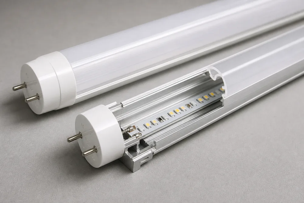 OEM およびプライベート ラベルのチューブライト アセンブリ用の 2026 LED T8 PC アウター チューブおよびインナー アルミニウム ハウジング
